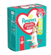 Pieluchy Pieluchomajtki Pampers pants 360* Rozmiar 6 -  25 szt.