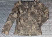 Bluzka bankietowa przeswitujaca złoto brąz 