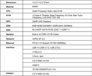 Mini PC W6 n100 WiFi
