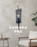Lampa lampka z okresu PRL wisząca kinkiet czarna vintage retro