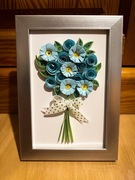 RAMKA bukiet kwiatów QUILLING