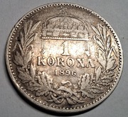 Moneta Austria Węgry 1 Korona 1896 srebro
