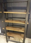 Duży regał loft drewno+metal industrial