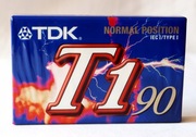 TDK * T1 * C-90 NOWA kaseta Normal Bias JEDYNA, UNIKAT, STAN BDB.