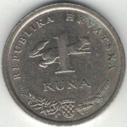 Chorwacja 1 kuna 1995 - 22,5 mm - nr 1