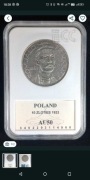 10 Złotych 1933 Traugutt Srebro II RP GCN AU50 Slab