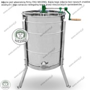 PREMIUM Miodarka 3 ramkowa Diagonalna UNIWERSALNA Nierdzewna