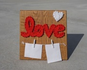 Love Obraz String Art Rękodzieło 20x20cm