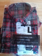 KOSZULA FLANELOWA BAWEŁNIANA ROBOCZA DŁUGI RĘKAW CZERWONA KRATA ROZMIAR L