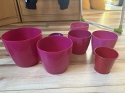 zestaw różowych donic/osłonek