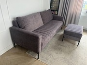 Sofa 4 os. z podnóżkiem