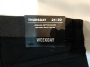 Jeansy damskie skinny czarne Weekday 24/30