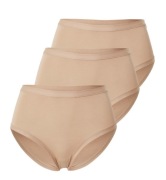 3-pak fig LingaDore r. XL, beżowe, mikromodal, bezszwowe, majtki