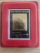 Znaczek złoty Penny Black Bhutan