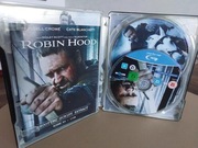 Robin Hood, steelbook, blu-ray + DVD, Scott, Crowe, dwie wersje filmu, PL