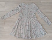 H&M Sukienka szara w kropeczki 134/140