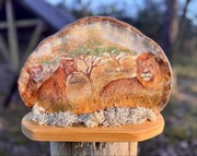 Decoupage na hubie - „lwy”