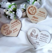 Magnesy na lodówkę serca Pierwsza Komunia Święta 