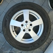 Alusy 15 5x112 ET47.00 ze Skody Octavi II wraz z oponami letnimi z 2024 