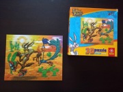 Puzzle dla dzieci z efektem 3D. Looney Tunes. Kaktusowe pole. Trefl