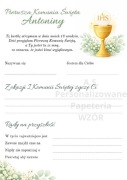 Ankieta na I Komunię Świętą 