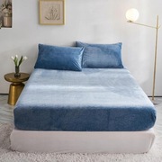 Luofanfei Prześcieradło niebeiskie z gumką - 100% Poliester 140x200cm 