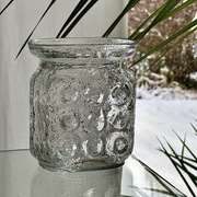 Wazon ze szkła prasowanego Rosice projekt Pavel Panek 1973 wzór 2301/135