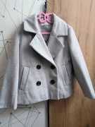 Płaszcz dziewczęcy szary Reserved 128 wiosna 