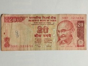 Sprzedam banknot  Indie 20 rupii 2013r. stan db.