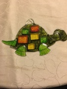 Witrażyk szklany do zawieszenia żółw