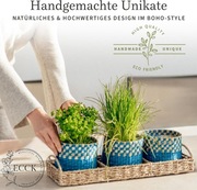 Doniczki na zioła - ręcznie wykonane - zestaw 3szt