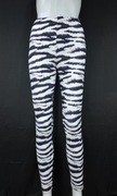 Legginsy Sissycos zebra M, miękkie rozciągliwe, nowe z metkami