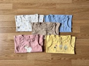 Zestaw bluzki z falbankami C&A 80 beż kwiaty