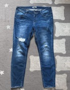 Jeansy rurki Comma rozm. 40 L skinny fit koronka dziury