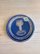 Talerzyk Oro de Ley, złocony, kobaltowy, porcelana, kolekcjonerski
