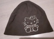 Hello Kitty czapka zimowa z cyrkoniami