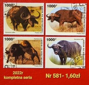 Znaczki fauna:581: zwierzęta, ssaki- Niger 2022r 