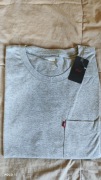 Levi's szary t-shirt rozm XL z kieszonką 