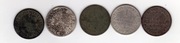 Niemcy 5x 1 silber groschen 
