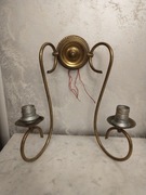 Stary vintage dwuramienny kinkiet lampa ścienna lata 50, 60