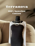 Bluzka top gorset Terranova 100% bawełna czarny rozmiar S