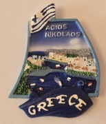 Magnes na lodówkę ceramiczny Greece Grecja Kreta Agios Nikolaos(42) 