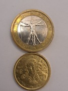 51 Włochy. Zestaw 1euro i 10 centów. Obiegowe ( z obiegu )