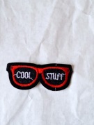 Aplikacja naszywka haft DIY dzieci okulary napis