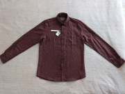 Nowa wiśniowa melanż elegancka koszula z długim rękawem Primark M