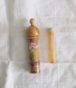 prl olejek różany, prl drewniana buteleczka na olejek z Bułgarii