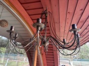 Lampa / Żyrandol wiszący czarny w stylu Rustykalnym