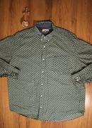 Koszula Next r. 2XL męska zielona wzor dł rękaw casual