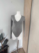 Body damskie szare, wiskoza, długi rękaw, O’La Voga, r. S