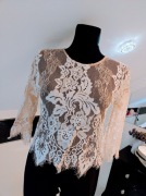 Bluzka Zara S 36 koronkowa ecure 